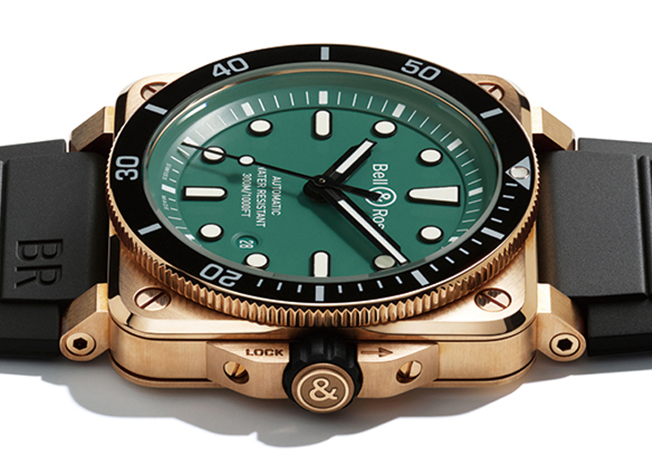 柏萊士BELL & ROSS BR 03-92 Diver Black & Green Bronze