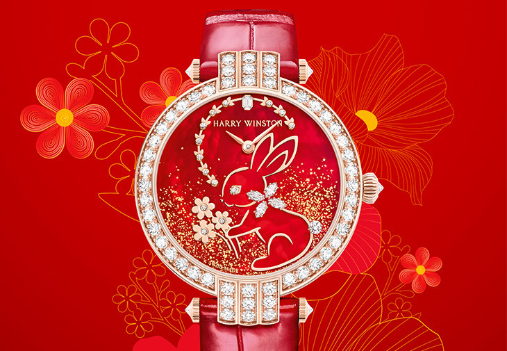 海瑞溫斯頓Harry Winston Premier卓時系列限量兔年生肖36毫米自動腕錶