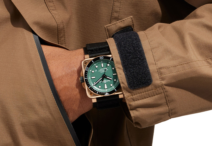 柏萊士BELL & ROSS BR 03-92 Diver Black & Green Bronze
