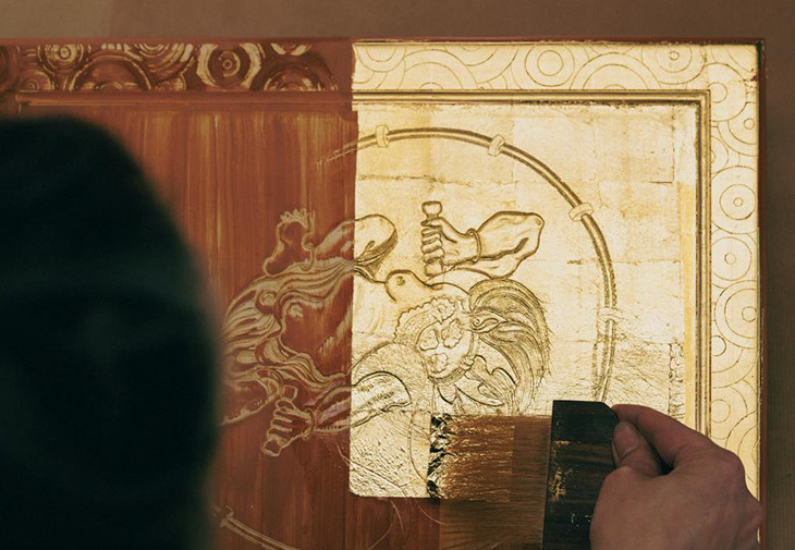 羅浮宮博物館藝術工坊金箔聯乘畫作