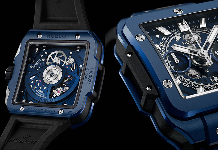 宇舶HUBLOT Square Bang Unico藍面計時碼錶