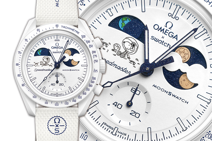 以純白「冷月」為靈感／SWATCH Mission to Earthphase Moonshine Gold Cold Moon