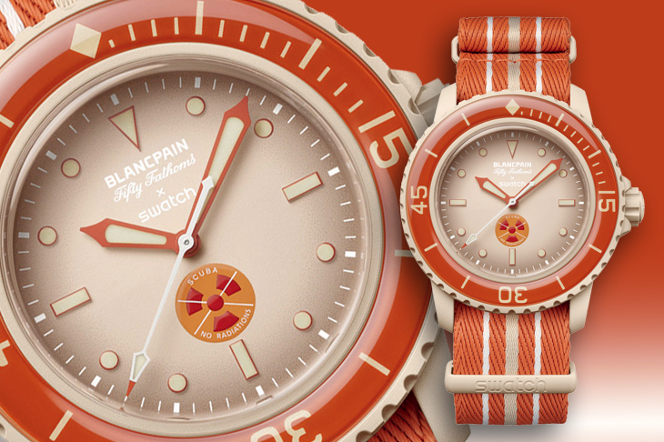 60年代無輻射標誌 SWATCH Bioceramic Scuba Fifty Fathoms腕錶