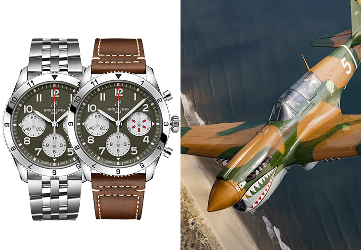 百年靈Classic AVI Chronograph 42 Curtiss Warhawk經典飛行員計時腕錶「寇帝斯戰鷹」特別版