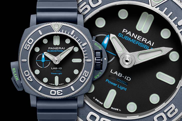 機械發電 夜光模式  PANERAI Submersible Elux LAB-ID PAM01800