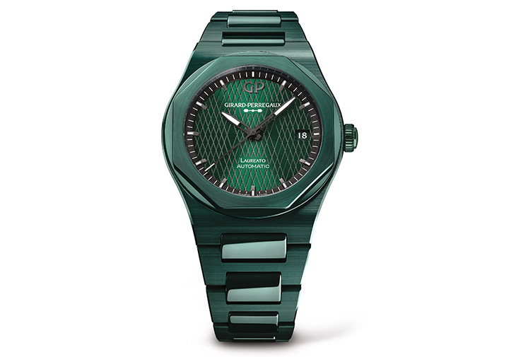 芝柏表GIRARD-PERREGAUX Laureato桂冠系列38毫米綠色陶瓷腕錶阿斯頓·馬丁特別版