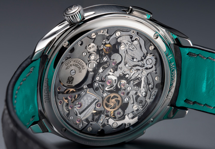 亨利慕時H. MOSER & CIE.勇創者飛返計時兩地時區日期腕錶