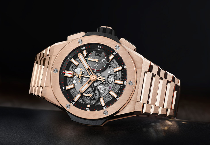 宇舶HUBLOT Big Bang Integrated皇金鍊帶計時碼錶