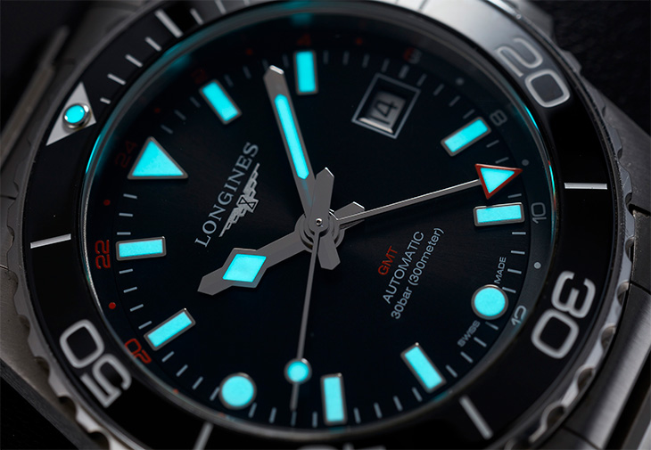 浪琴LONGINES HydroConquest GMT兩地時間潛水腕錶