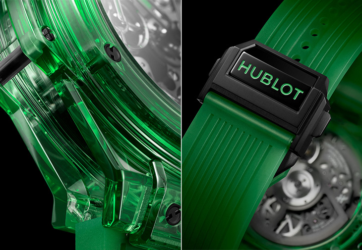 宇舶HUBLOT Big Bang Unico極光綠SAXEM計時碼錶