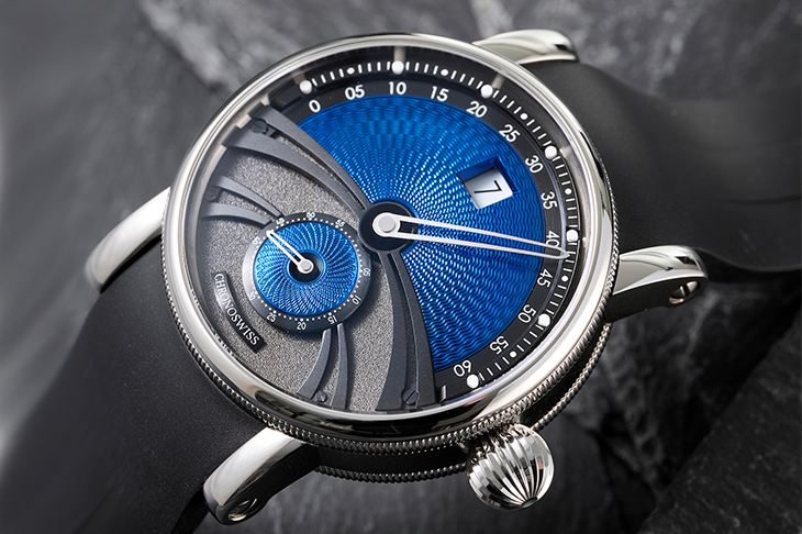 逆跳藍光魅影 瑞寶錶CHRONOSWISS Delphis Sapphire德爾菲藍色之魅
