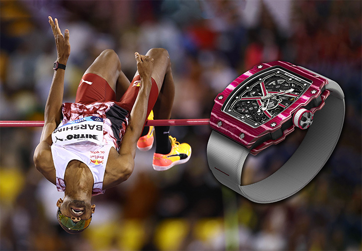 卡達跳高選手Mutaz Essa Barshim RICHARD MILLE RM 67-02超薄自動上鍊運動腕錶High Jump
