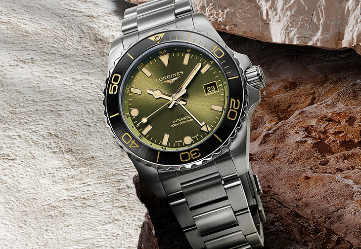 浪琴表LONGINES HydroConquest GMT深海征服者兩地時區腕錶