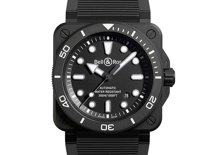 柏萊士BELL & ROSS BR 03 Diver Black Matte