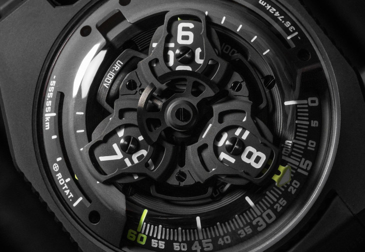 URWERK UR-100V Full Black Titanium Jacket
