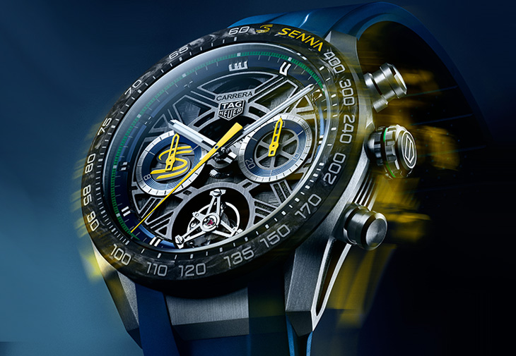 TAG Heuer泰格豪雅TAG Heuer Carrera x Senna 限量版陀飛輪計時腕錶