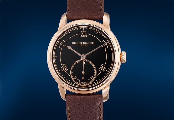 Rexhep Rexhepi 「 Chronomètre Contemporain 」型號 RRCC01限量版玫瑰金小三針腕錶