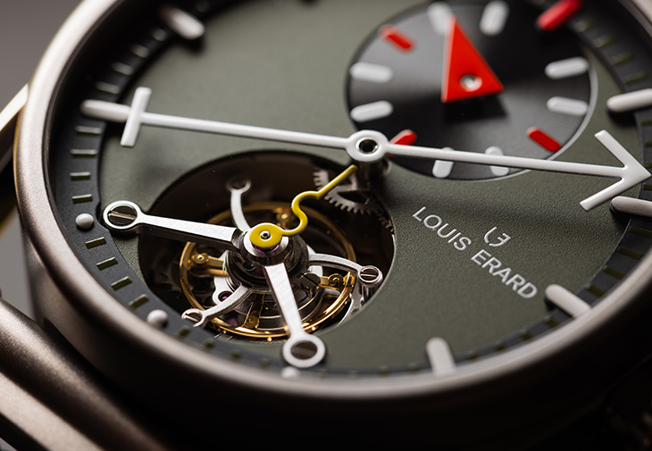 Le Régulateur Tourbillon Louis Erard x Alain Silberstein Khaki規範指針陀飛輪腕錶