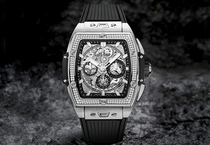 宇舶HUBLOT Spirit of Big Bang鈦金鑽計時碼錶鑽圈款
