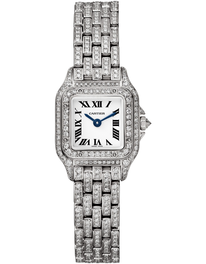 Panthère de Cartier 美洲豹迷你鋪鑽腕錶
