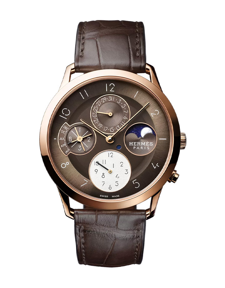 Slim d’Hermès Perpetual Calendar兩地時間萬年曆